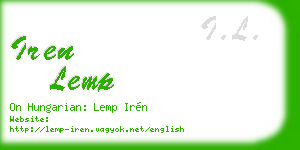 iren lemp business card
