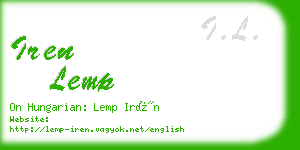 iren lemp business card